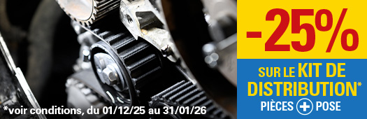 -25% sur le kit de distribution